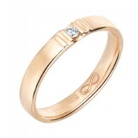 Обручальное кольцо R01-WED-00018-М12442 из красного золота, гладкое