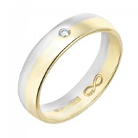 Обручальное кольцо R01-WED-00020-М12443 комбинированное, гладкое