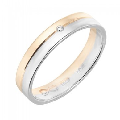 Обручальное кольцо R01-WED-00024-М12448 - Ювелирный бренд Московский ювелирный завод